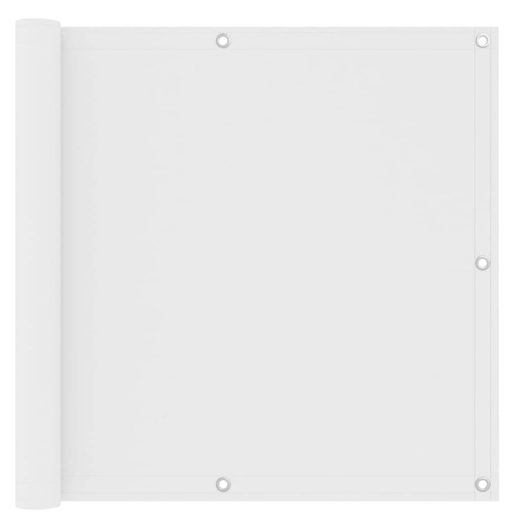 vidaXL Balcony Screen White 90x600 cm Oxford Fabric