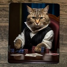 Mouse Pad Cat Gambling Playing Poker Cards 2