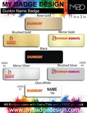 Dunkin Donuts Employee Name Badge