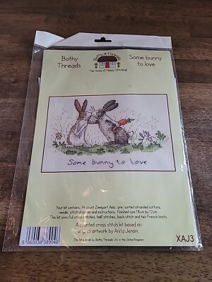 Bothy Threads counted cross stitch Kit ''Some Bunny To Love'', 12x18cm, XAJ3