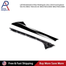 Pair For 11-19 Ford Explorer Windshield Outer Trim Molding Driver Left LH Side