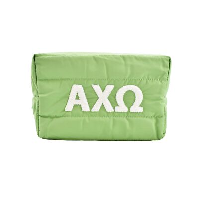 Sorority Shop Alpha Chi Omega Makeup Bag - Puffer Style with Sorority Letters...