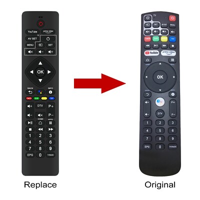 Replace Voice Remote for Tele System UP T2 4K Decoder Smart TV Upgrade Tuner