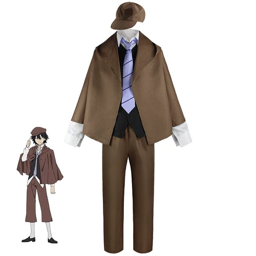 Bungo Stray Dogs Season 3 Osamu Dazai Men Cosplay Costume Halloween Outfit Wig - Picture 30 of 43