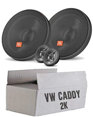 JUST SOUND BEST CHOICE FOR CARAUDIO JBL Lautsprecher für VW Caddy 2K Life Front - 16cm Boxen Auto - Einbauset Front