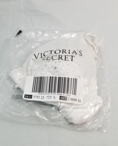 Victoria’s Secret Bralette Bra Embellished Satin Bralette Bra Small White NWT - Picture 3 of 4