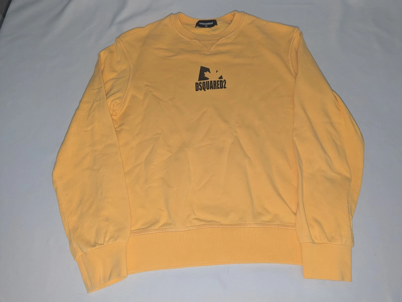 Felpa DSQUARED2 bambino 12 anni blocco giallo *Leggi