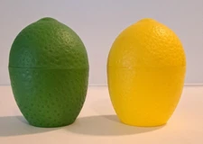 SET OF 2 Vintage Hutzler Keeper Saver Storage Containers, Lemon & Lime #58 *EUC*