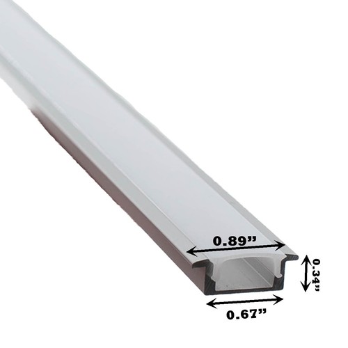 8pk LED strip light channel shallow Recessed shape fit 6mm 8mm 10mm 12mm - Picture 4 of 4