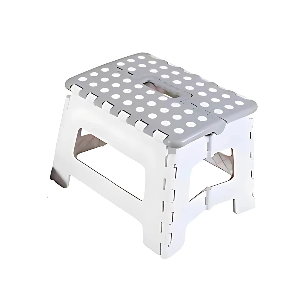 SGABELLO PIEGHEVOLE PLASTICA PORTATILE DA VIAGGIO ANTISCIVOLO CAMPEGGIO CUCINA - Immagine 2 di 4