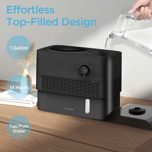 Pelonis Gallon Evaporative Humidifier, Auto Off, Washable Filter, Oil Diffuser - Picture 3 of 7