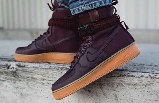 nike sf air force 1 high burgundy