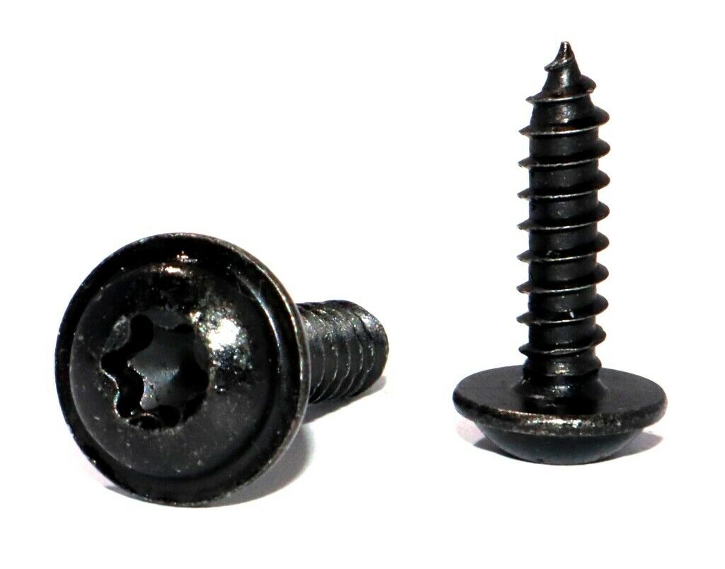 Vite Piatta In Lamiera Con Rondella Nera Zincata 3,5-4,8mm DIN - Foto 2