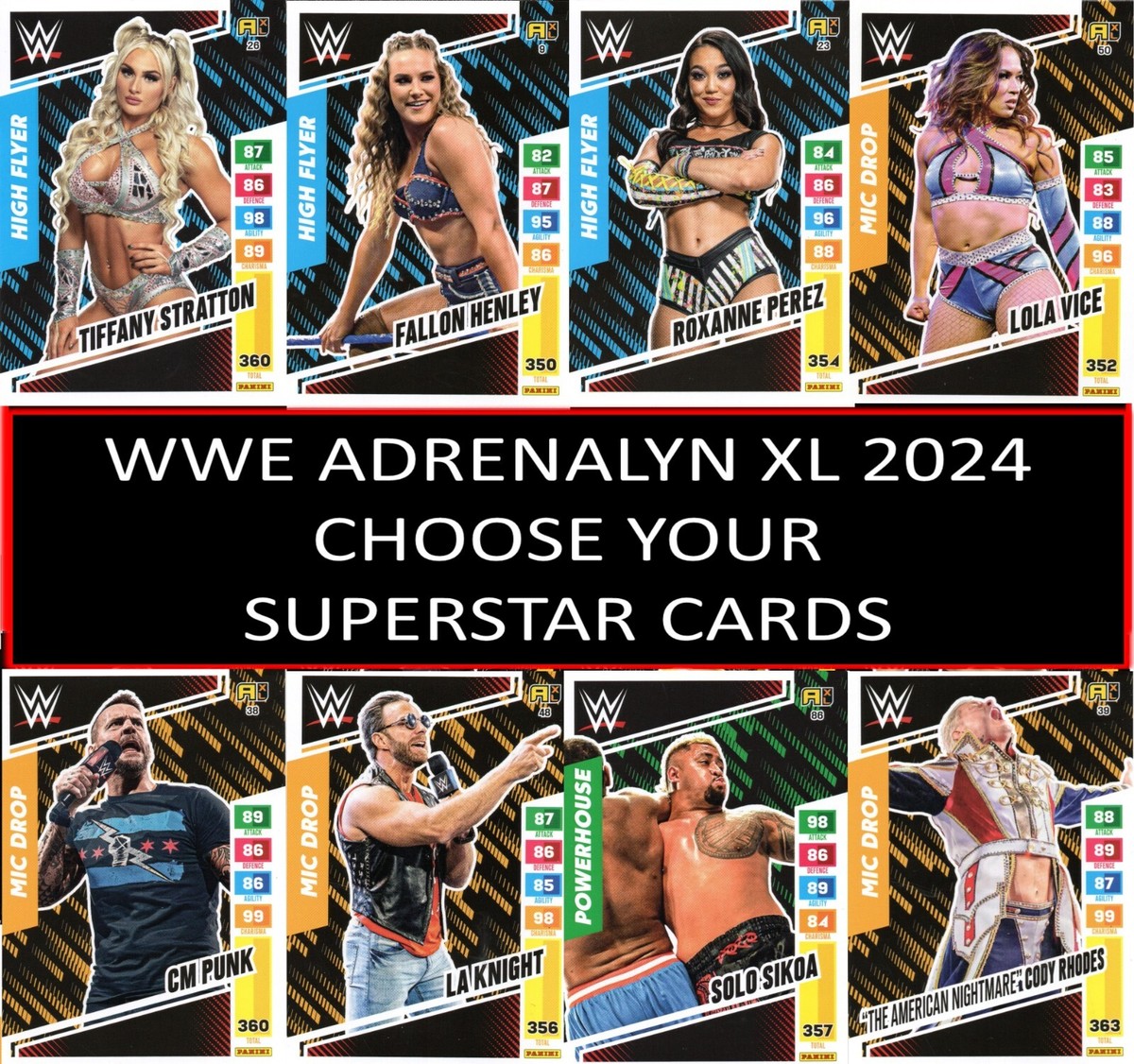 Panini WWE Adrenalyn XL 2024 trading cards Pick your Superstar