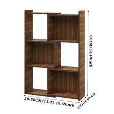 2/3 Tier Wooden Bookshelf Bookcase 30-50cm Expandable Small Book Shelf Organizer