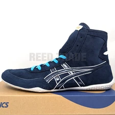 ASICS Wrestling Shoes 1083A001 Navy/Navy(White) lace:Turquoise EX-EO(TWR900 Succ