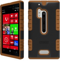 Brown Black Duo-shield Soft Rubber Skin Hard Case For Verizon Nokia Lumia 928 on sale Brown Black Duo-shield Soft Rubber Skin Hard Case For Verizon Nokia Lumia 928 on sale