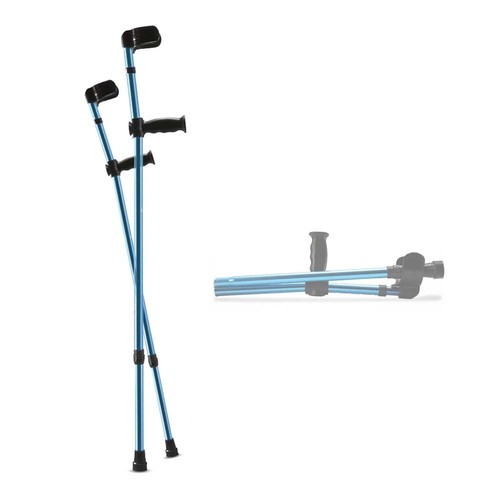 Adjustable Forearm Elbow Crutch Foldable Stick Aluminum Alloy for 140-185cm - Picture 6 of 9