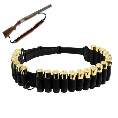 For 12GA 20GA Gauge 25 Shell Tactical Ammo Holder Shotgun Rifle Sling - Afbeelding 3 van 14