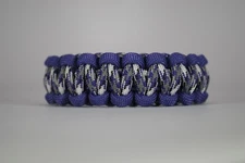 550 Paracord Survival Bracelet Cobra Purple/Purple Camo "Made in the USA"