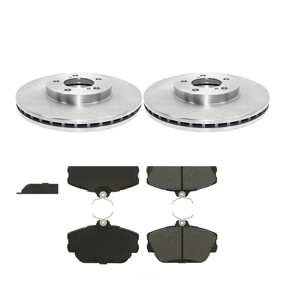 Front Brake Rotors & Ceramic Brake Pads Pair Set Fits 2003 Ford Taurus XH - Image 2 of 4