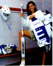 MANON RHEAUME Signed Autographed 8x10 HOCKEY Photo