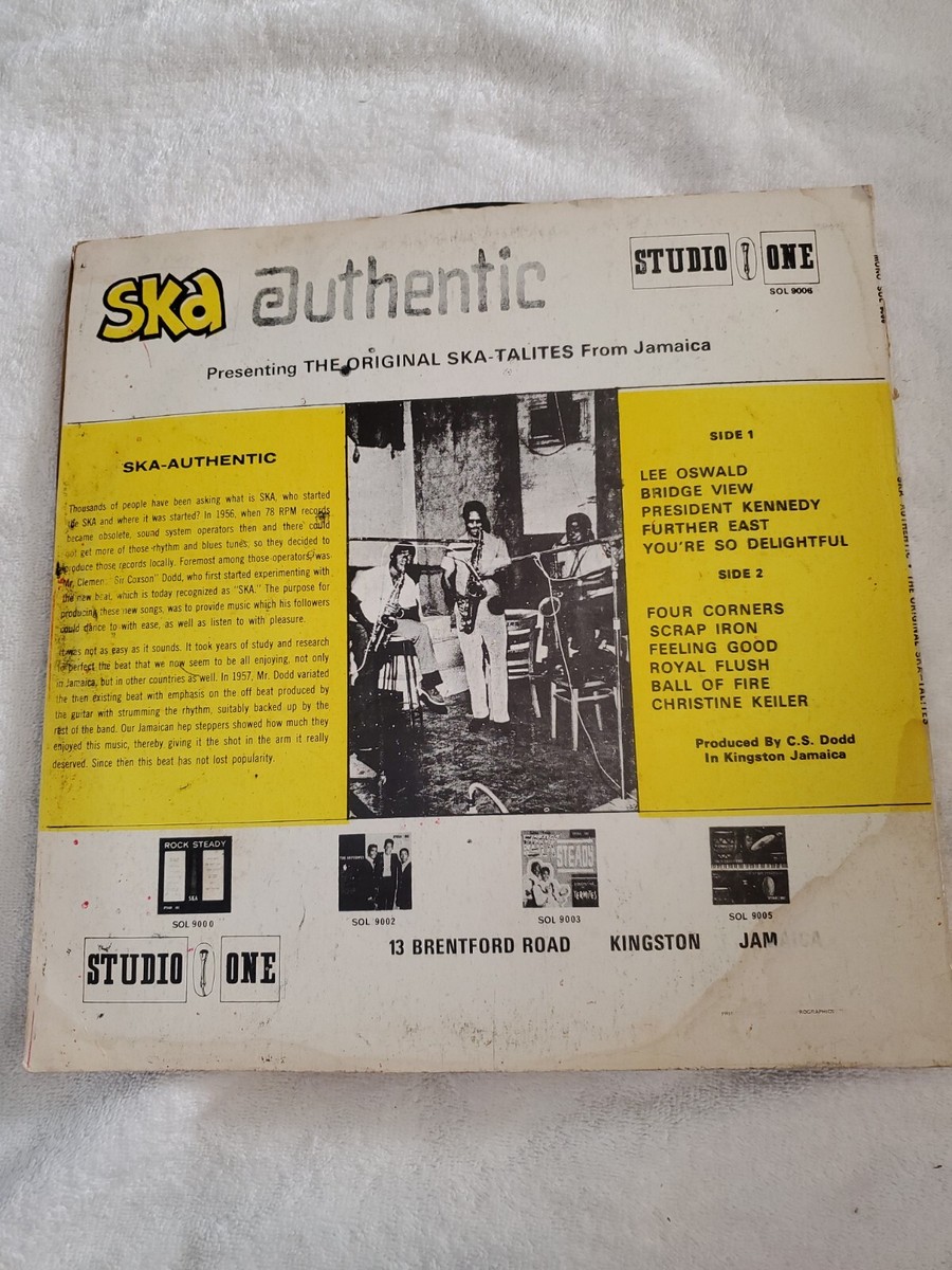 The Skatalites Ska Authentic Vinyl LP Original US RP Studio