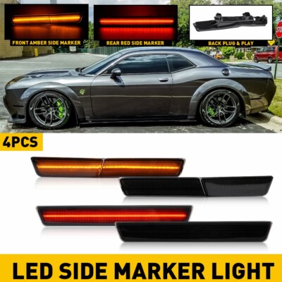 LED Bumper Side Marker Light For 2018-2022 Dodge Challenger SRT Hellcat Widebody