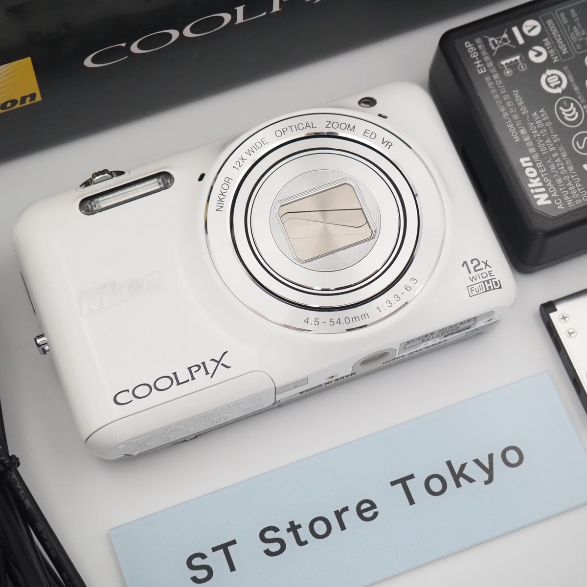 【美品】Nikon COOLPIX S6600 ホワイト Nikon Coolpix S6600 Compact Digital Camera White 16MP 12 x