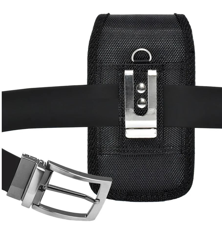 Universal (4XL) Rugged Vertical Pouch with Metal Clip and Belt Loop Holster (7") - Image 3 of 4