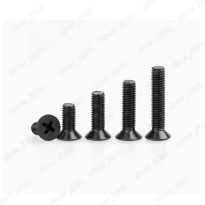 Black 304 Stainless Steel Phillips Countersunk Flat Head Screws M1.6 M2 M3 M4