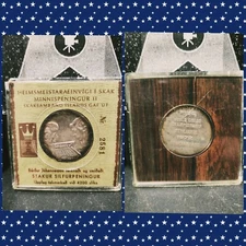 🏆 1972 Chess Championship (Iceland) Bobby Fischer vs Spassky Silver Medal #2581