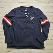 Houston Texans Woman  s Crewneck Lightweight Sweatshirt- Size LG Laced