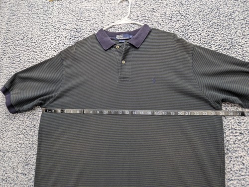 Vintage Ralph Lauren Polo Mens XL Hershey Hotel Embroidered USA Made Stripe Blue - Picture 8 of 10