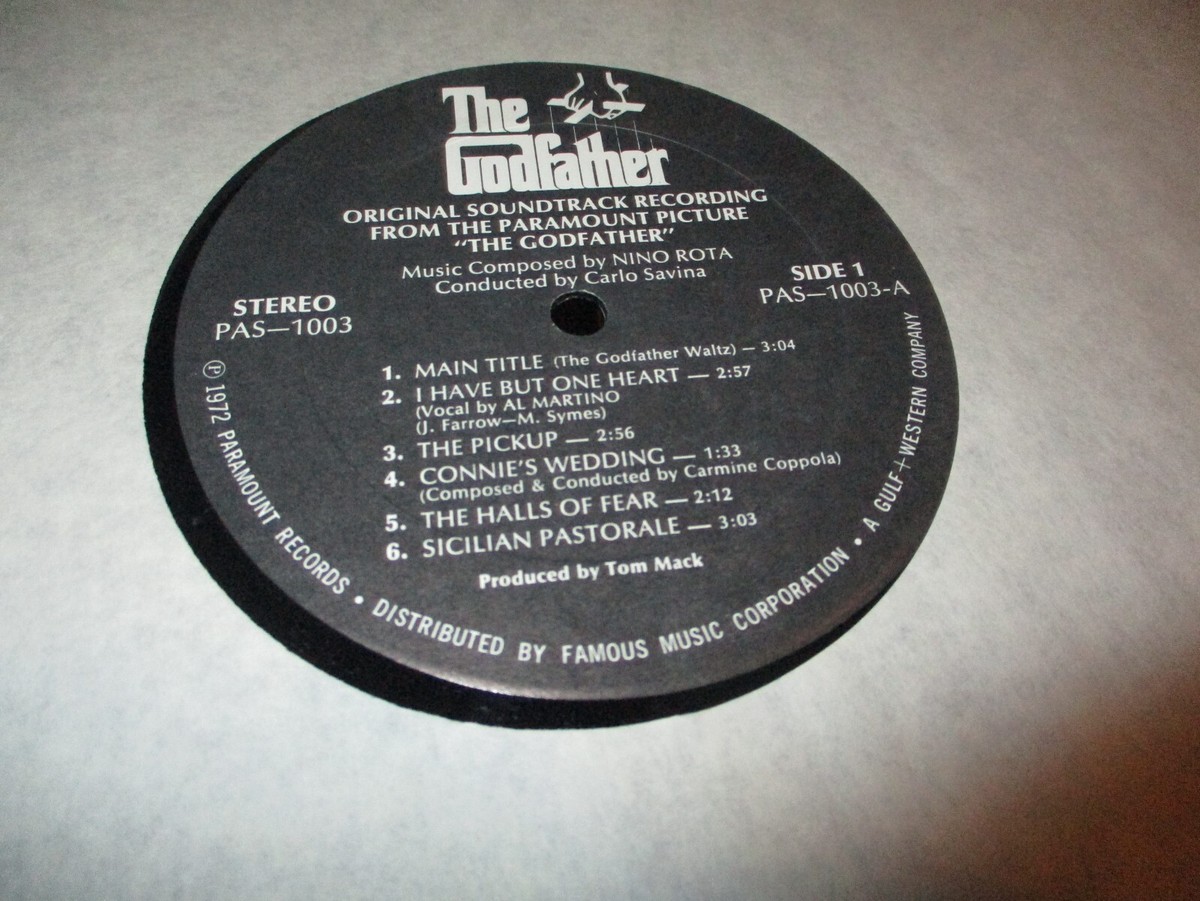 1972 THE GODFATHER Soundtrack G/F US LP Paramount PAS 1003 VG+/