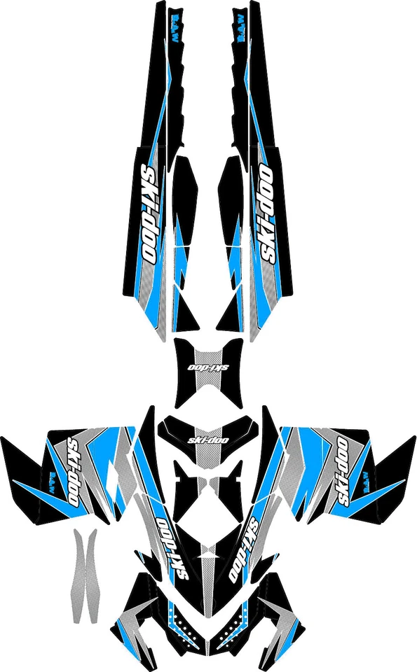 SKI DOO rev xp Wrap Graphics Kits SNOWMOBILE GRAPHIC VINYL WRAP TUNNEL DECALS - Image 4 of 4