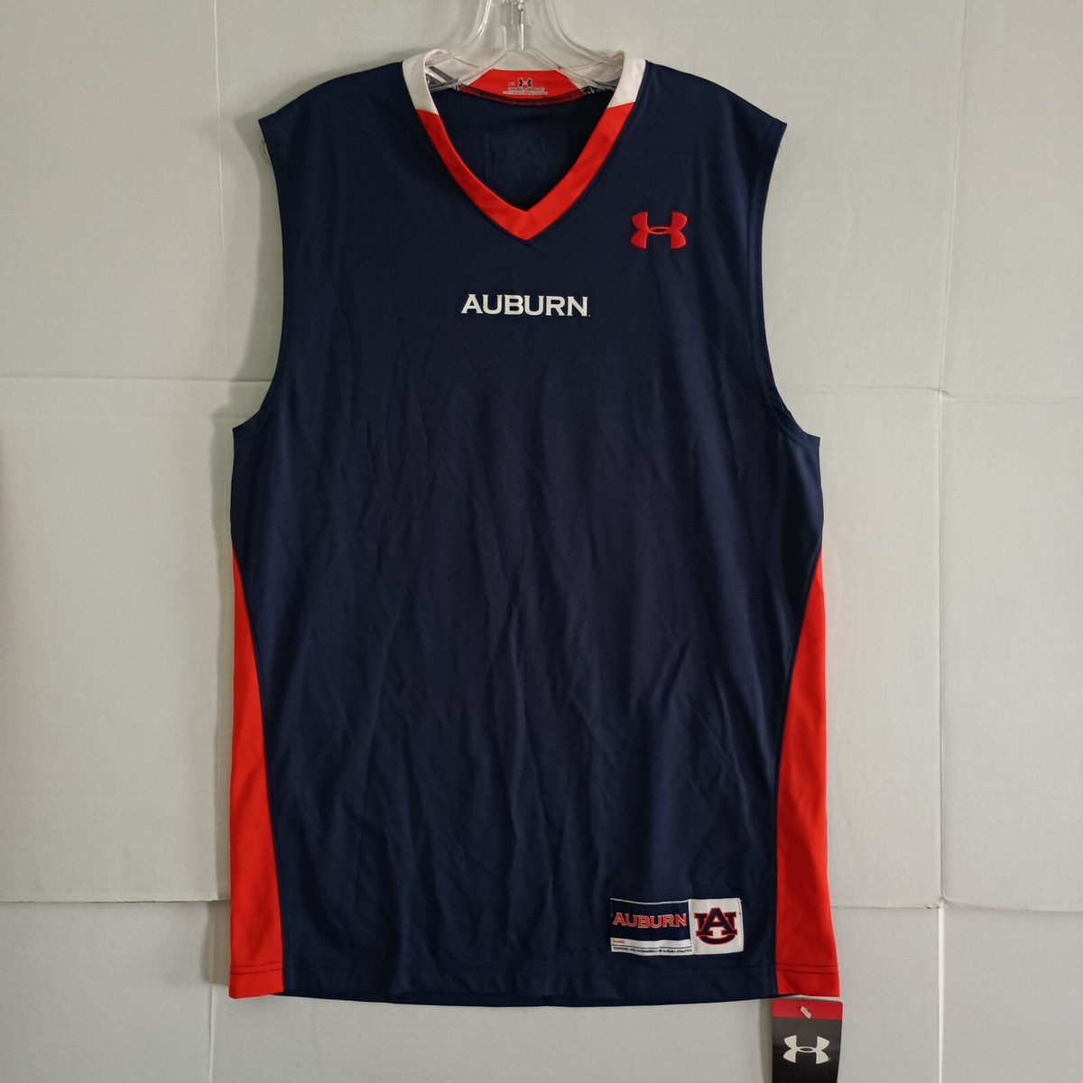 Under Armour Auburn Tigers Heat Gear Fitted Tank Top Men's S Small Blue
