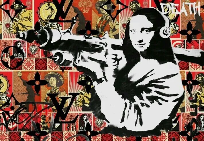 X DEATH NYC ltd signed street art print 45x32cm banksy mona X DEATH NYC ltd signed street art print 45x32cm banksy mona