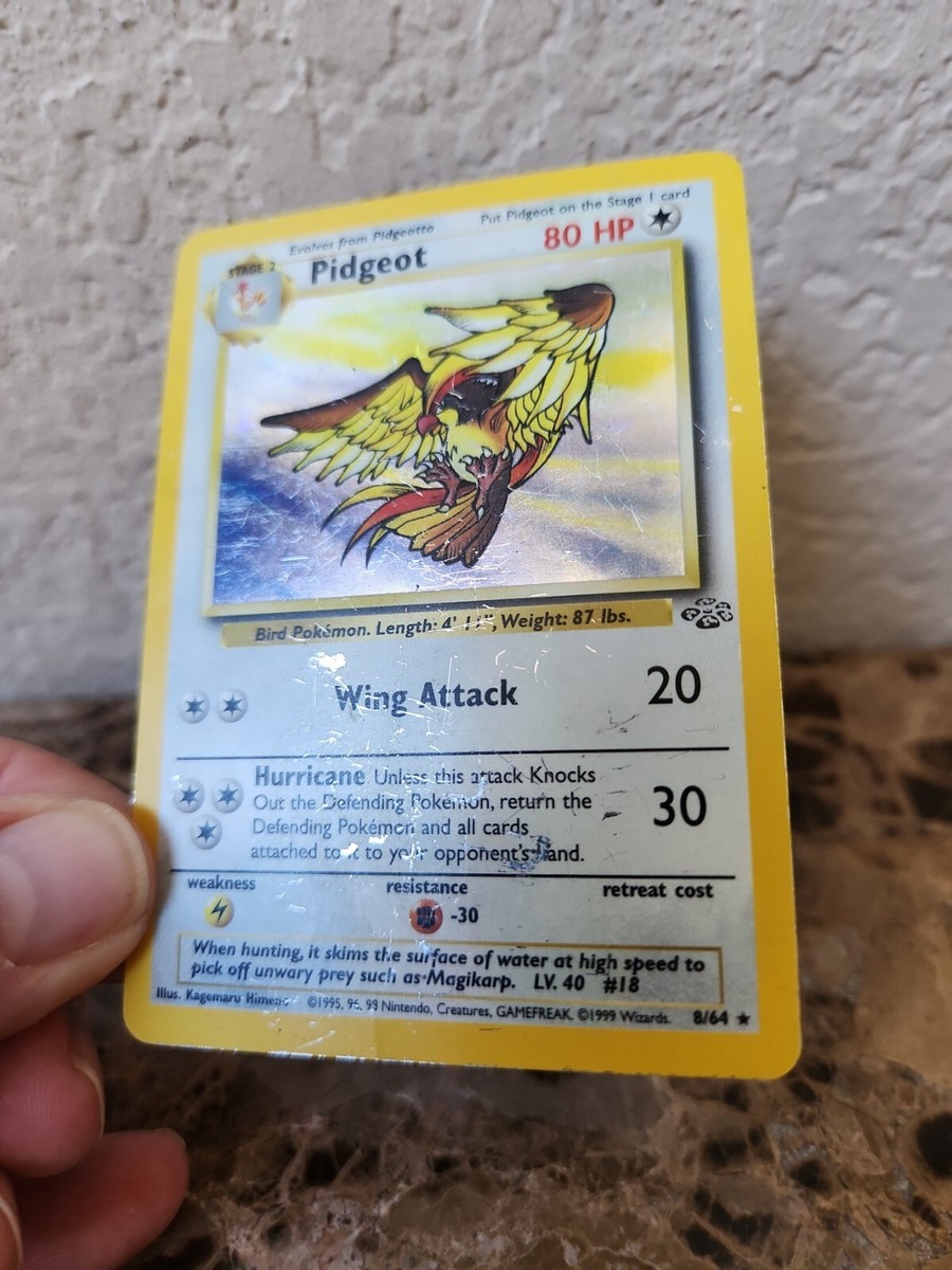 PIDGEOT 8/64 HOLO RARE JUNGLE SET COLLECTION 1999 POKEMON CARD