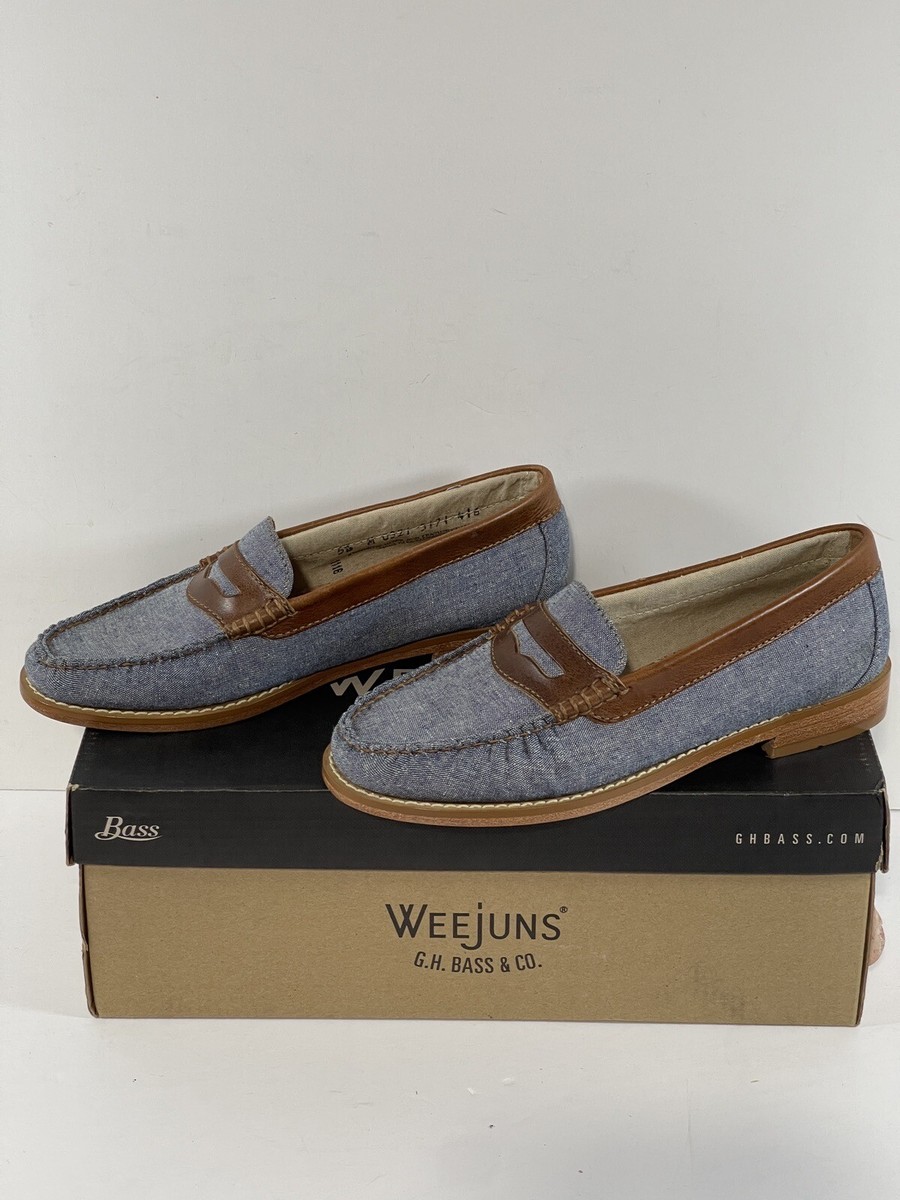 G.H. Bass Weejuns Diane Denim Woman's Sz 5.5M Penny Loafer