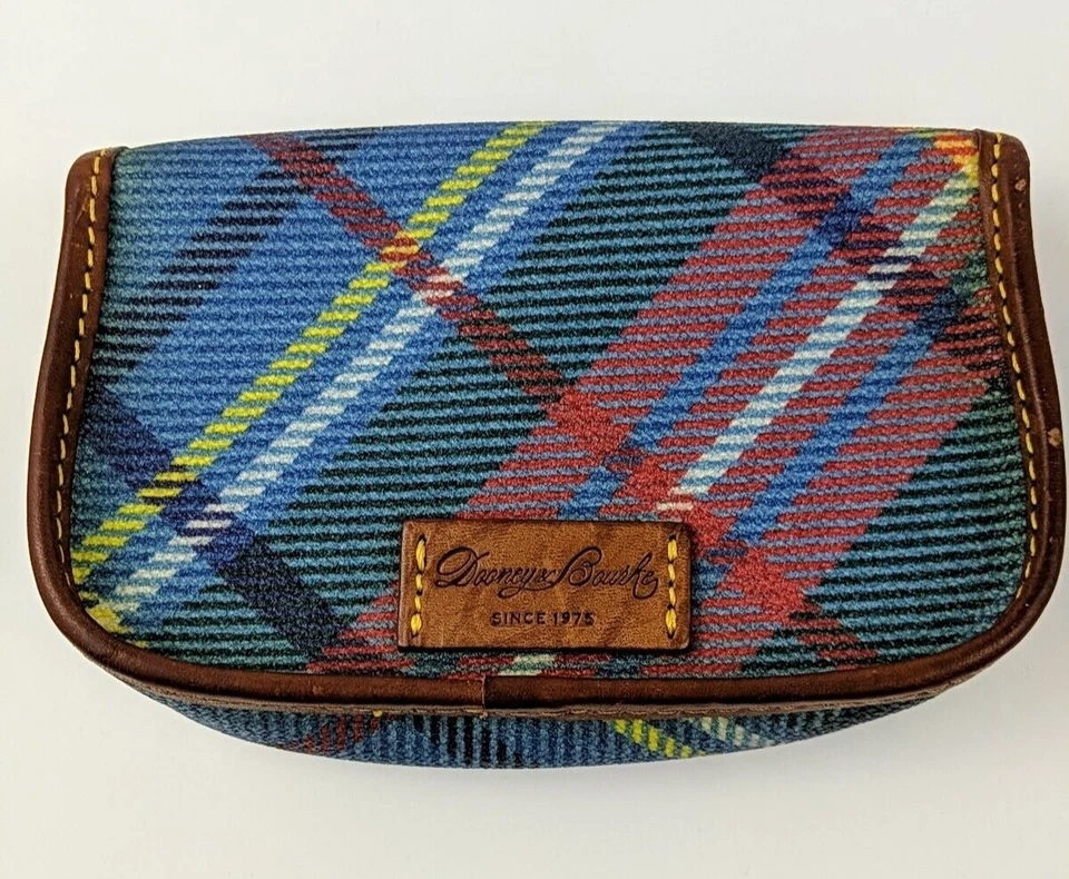 Dooney & Bourke 格纹格子蓝色红色绿色黄色离合器无肩带 — 第 2/4 张图片