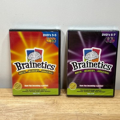 New Brainetics Math Memory Amazing Lot Brand New Sealed DVDs 3-5 & 6-7