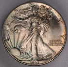1987 American Silver Eagle .999 1oz - BU Toning