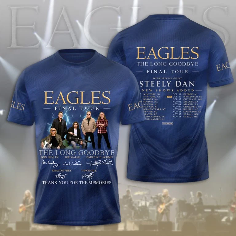 The Eagle Band The Long Goodbye Final Tour T Shirt