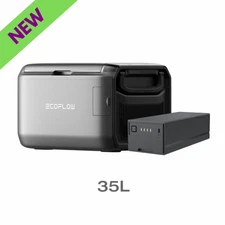 EcoFlow GLACIER Classic 35L Portable Cooler With Add-On Battery Dual Zone 120W