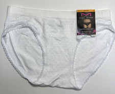 Maidenform Casual Comfort Laced Hipster Underwear Panties White Dot S/5 DMCCSH