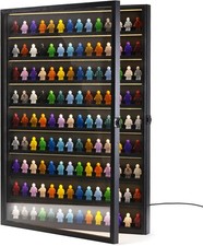 Large 126 Minifigures Miniature Display Case ,LED Building Block Toy Collectible