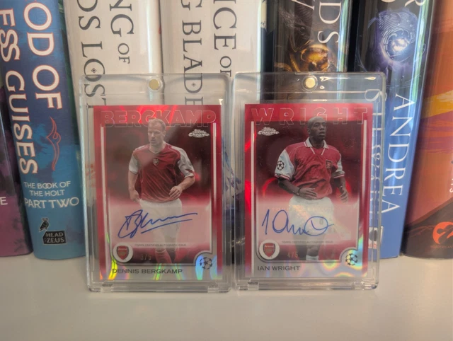 2024-25 Topps Chrome UCC Ian Wright & Dennis Bergkamp AUTO /5 COLOR MATCH