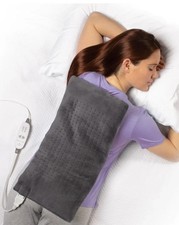 Massaging weighted Heat Pad 3 Heats Set Vibration Sharper Image 4 lb