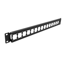 1U Hinged Rack Panel XLR HDMI Audio Rack Mount Panel with 16 D-Series Punch